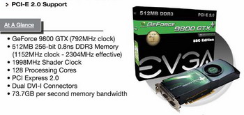 EVGA GeForce 9800 GTX plus SSC